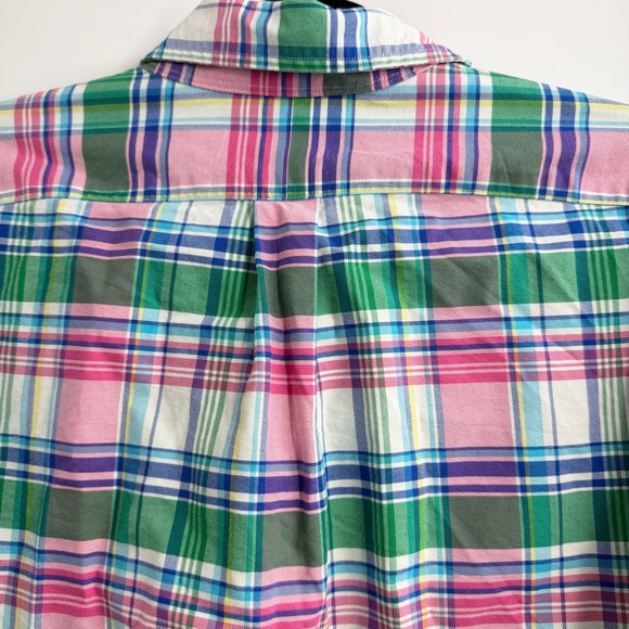 Ralph Lauren Madras Plaid Button Down Shirt Men’s L Classic Fit Cotton pony logo - Picture 7 of 11